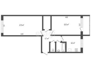 2-комн., 48.5 м², 4/5 этаж