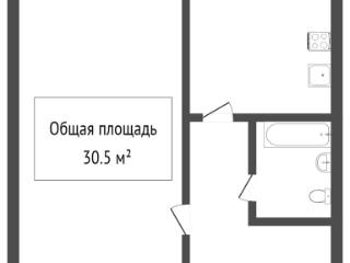 1-комн., 29 м², 2/2 этаж