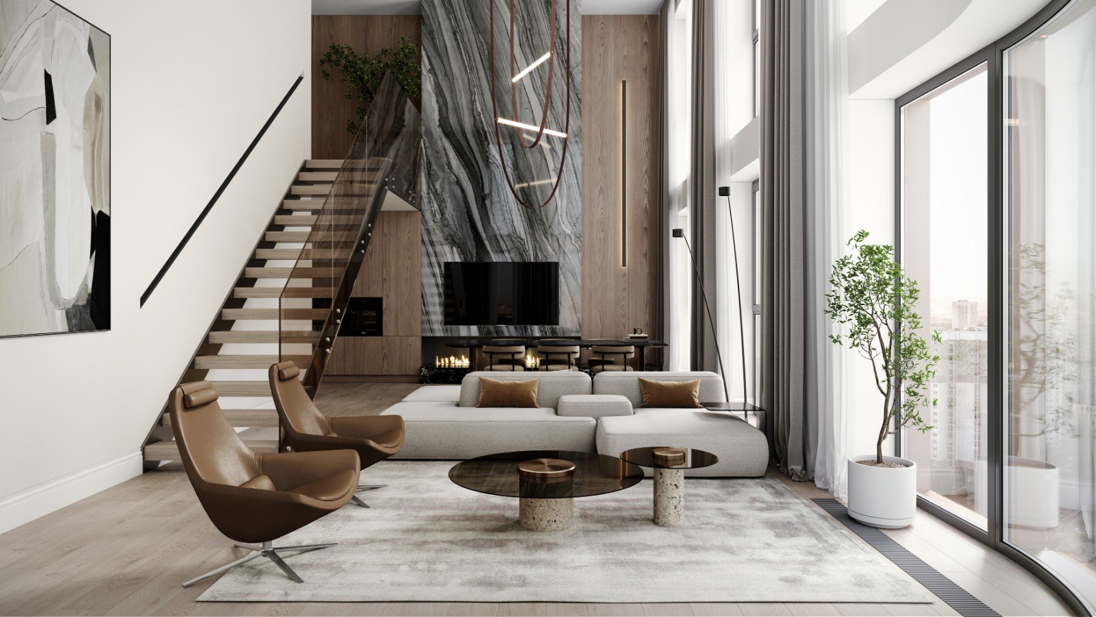 Двухуровневая квартира в ЖК Level Академическая. Фото: Level 